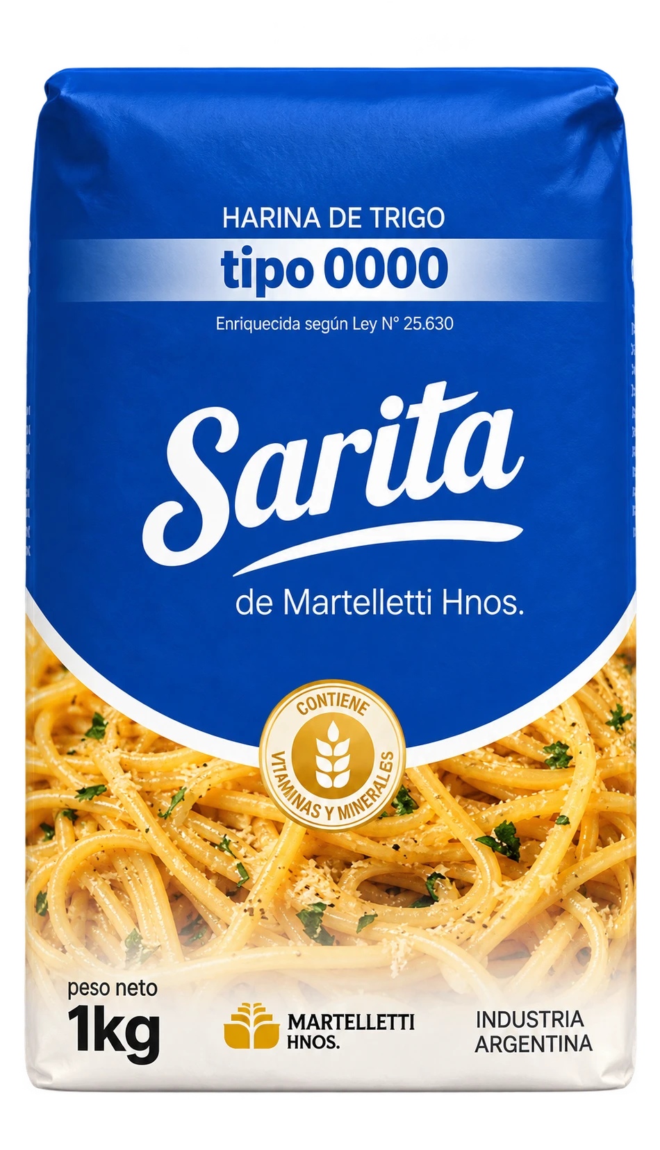 Envase Sarita de harina de trigo Tipo 0000 de 1 kilogramo